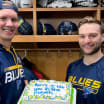 Blues Nathan Walker Nikita Alexandrov puck face cake