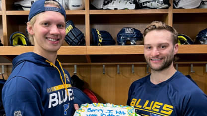 Blues Nathan Walker Nikita Alexandrov puck face cake