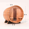 Barrel Sauna Canopy with Electric Heater
