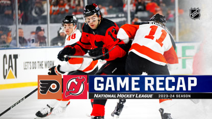 Philadelphia Flyers New Jersey Devils Stadium Series game recap February 17