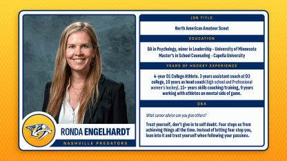 Women in Hockey Predators amateur scout Ronda Engelhardt